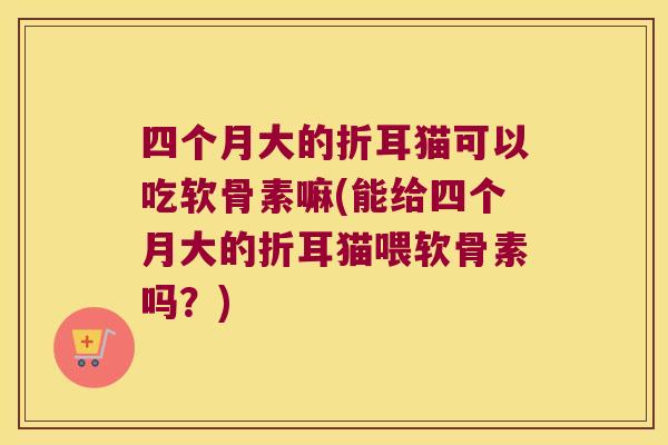 四个月大的折耳猫可以吃软骨素嘛(能给四个月大的折耳猫喂软骨素吗?)