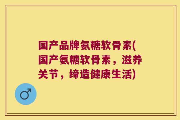 国产品牌氨糖软骨素(国产氨糖软骨素,滋养关节,缔造健康生活)