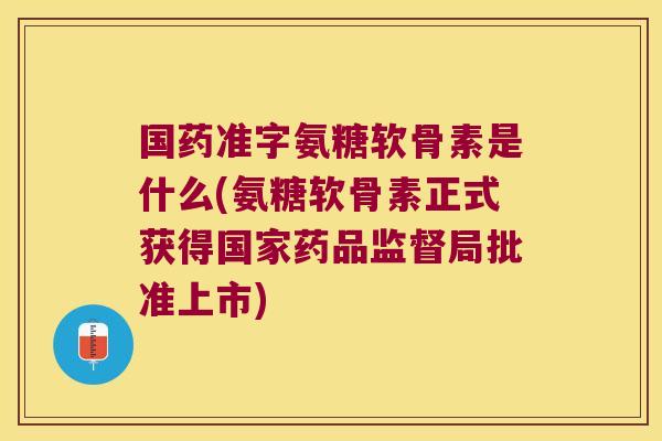 国药准字氨糖软骨素是什么(氨糖软骨素正式获得国家药品监督局批准上市)