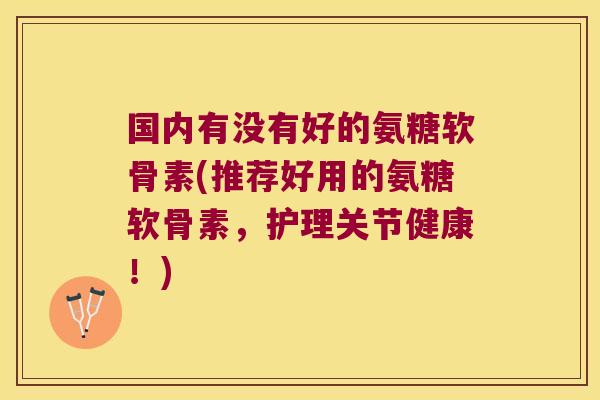 国内有没有好的氨糖软骨素(推荐好用的氨糖软骨素,护理关节健康!)