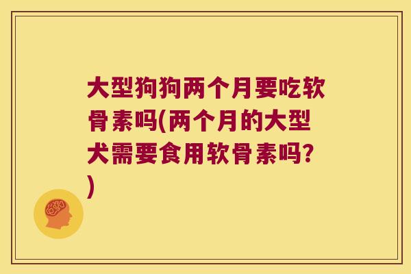 大型狗狗两个月要吃软骨素吗(两个月的大型犬需要食用软骨素吗?)