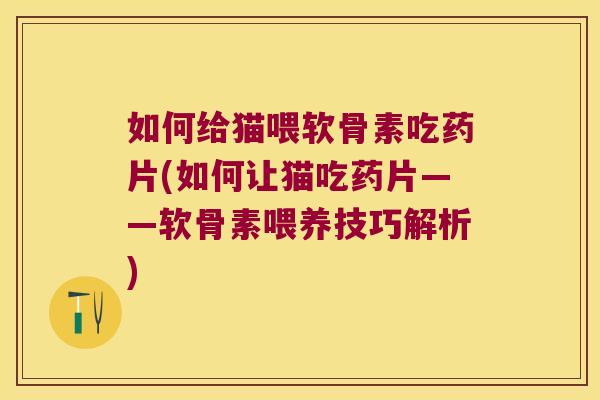 如何给猫喂软骨素吃药片(如何让猫吃药片——软骨素喂养技巧解析)