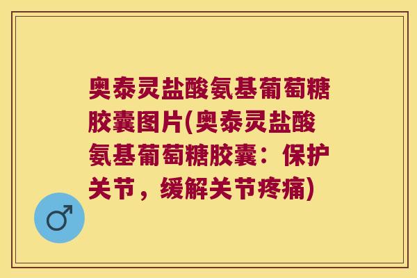 奥泰灵盐酸氨基葡萄糖胶囊图片(奥泰灵盐酸氨基葡萄糖胶囊:保护关节,缓解关节疼痛)