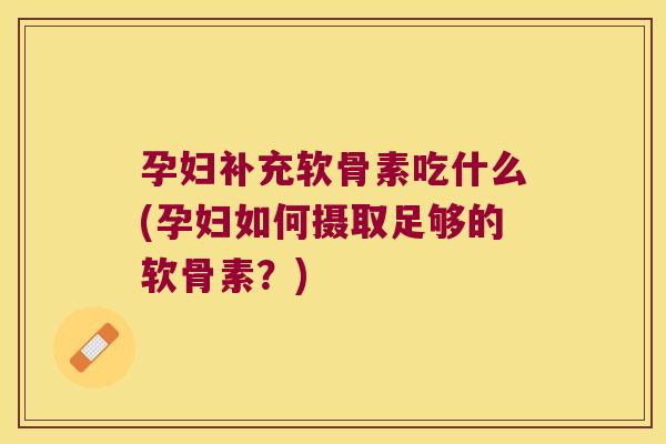 孕妇补充软骨素吃什么(孕妇如何摄取足够的软骨素?)