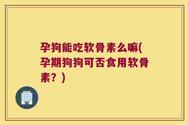 孕狗能吃软骨素么嘛(孕期狗狗可否食用软骨素?)