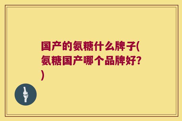 国产的氨糖什么牌子(氨糖国产哪个品牌好?)