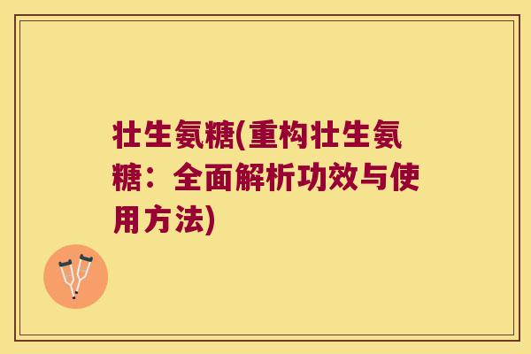 壮生氨糖(重构壮生氨糖:全面解析功效与使用方法)
