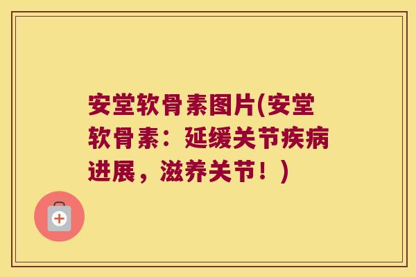 安堂软骨素图片(安堂软骨素:延缓关节疾病进展,滋养关节!)