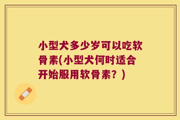 小型犬多少岁可以吃软骨素(小型犬何时适合开始服用软骨素?)