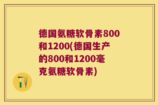 德国氨糖软骨素800和1200(德国生产的800和1200毫克氨糖软骨素)