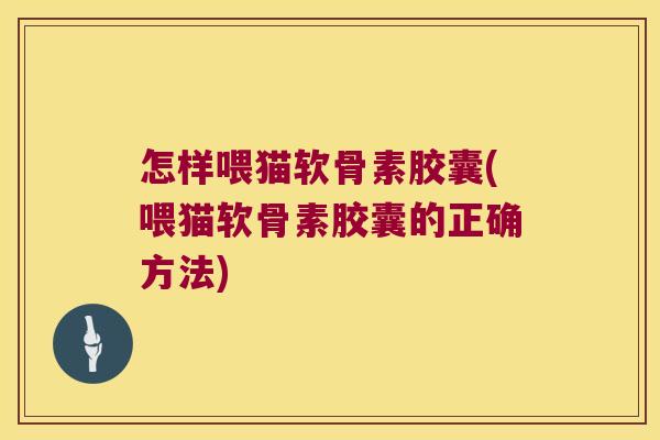 怎样喂猫软骨素胶囊(喂猫软骨素胶囊的正确方法)