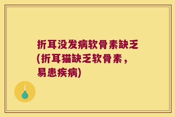 折耳没发病软骨素缺乏(折耳猫缺乏软骨素,易患疾病)