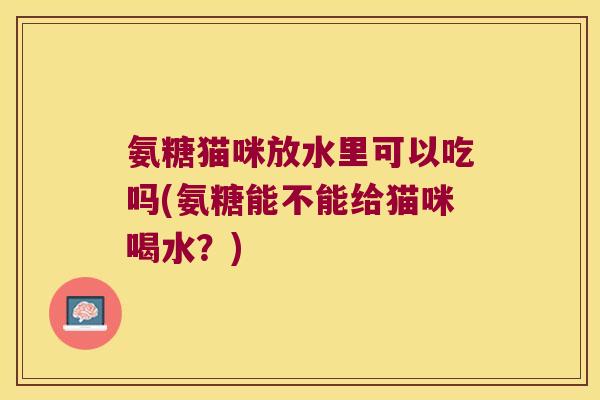 氨糖猫咪放水里可以吃吗(氨糖能不能给猫咪喝水?) 氨糖猫咪放水里可以吃吗(氨糖能不能给猫咪喝水?)