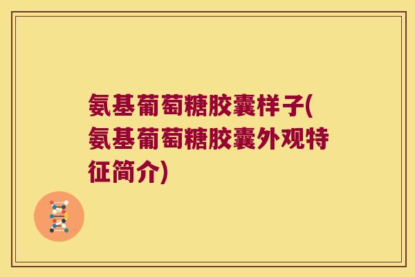 氨基葡萄糖胶囊样子(氨基葡萄糖胶囊外观特征简介)