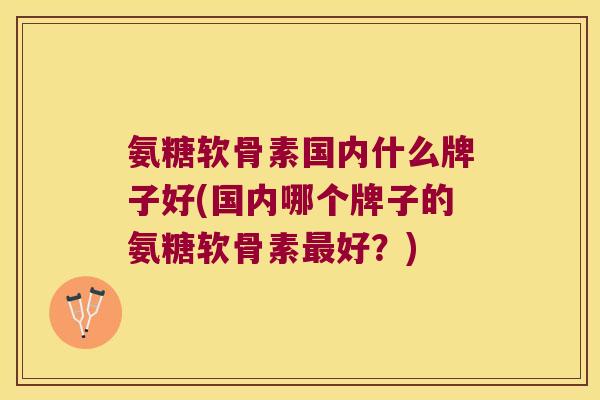 氨糖软骨素国内什么牌子好(国内哪个牌子的氨糖软骨素最好?)