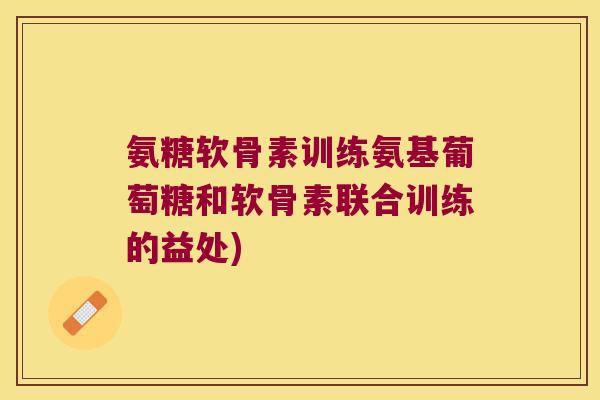 氨糖软骨素训练氨基葡萄糖和软骨素联合训练的益处)