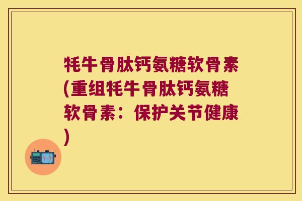 牦牛骨肽钙氨糖软骨素(重组牦牛骨肽钙氨糖软骨素:保护关节健康)