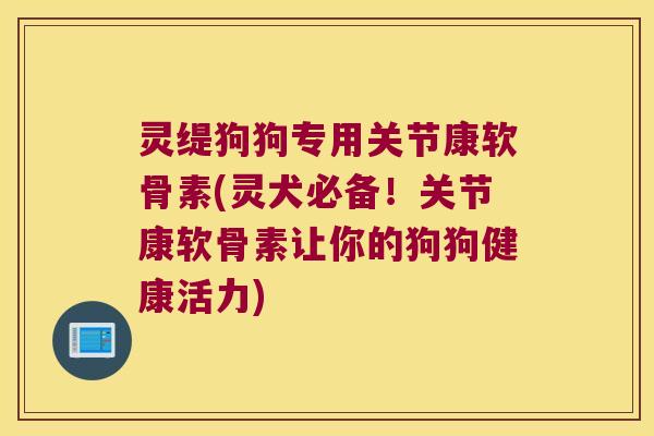 灵缇狗狗专用关节康软骨素(灵犬必备!关节康软骨素让你的狗狗健康活力)