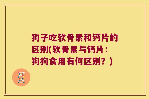 狗子吃软骨素和钙片的区别(软骨素与钙片:狗狗食用有何区别?)