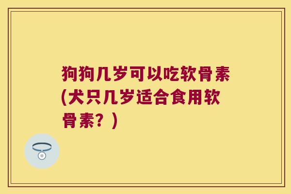 狗狗几岁可以吃软骨素(犬只几岁适合食用软骨素?)