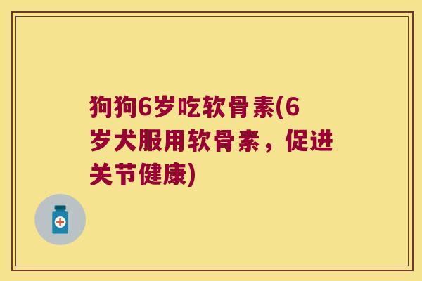 狗狗6岁吃软骨素(6岁犬服用软骨素,促进关节健康)