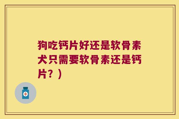 狗吃钙片好还是软骨素犬只需要软骨素还是钙片？)