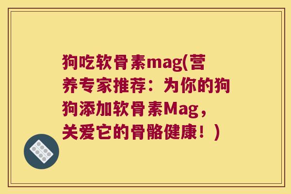 狗吃软骨素mag(营养专家推荐：为你的狗狗添加软骨素Mag，关爱它的骨骼健康！)