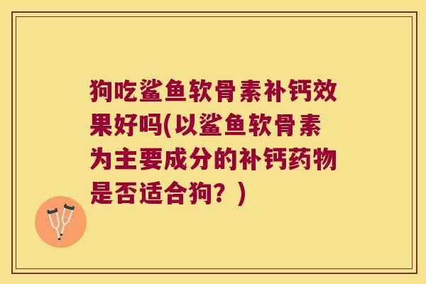 狗吃鲨鱼软骨素补钙效果好吗(以鲨鱼软骨素为主要成分的补钙药物是否适合狗?)
