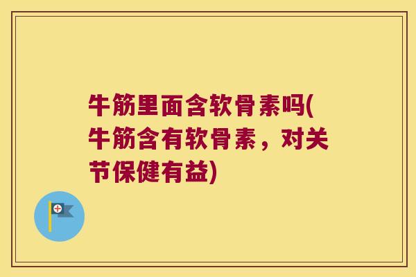 牛筋里面含软骨素吗(牛筋含有软骨素,对关节保健有益)