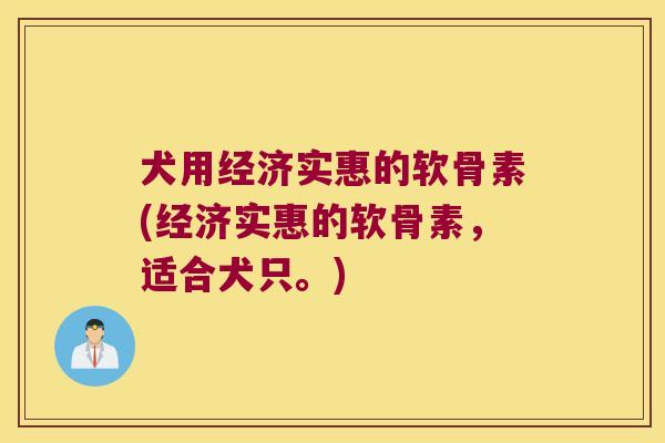 犬用经济实惠的软骨素(经济实惠的软骨素,适合犬只。)
