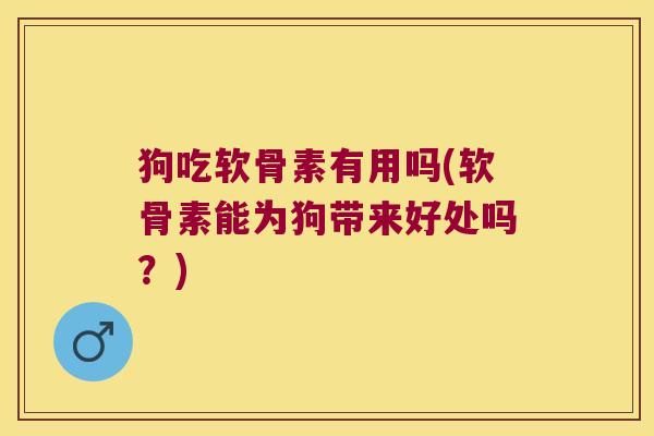 狗吃软骨素有用吗(软骨素能为狗带来好处吗?)