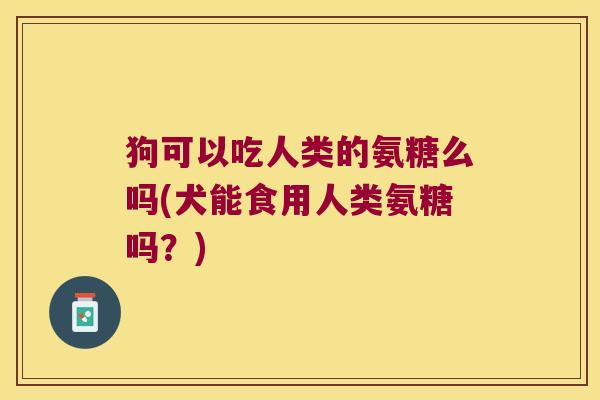 狗可以吃人类的氨糖么吗(犬能食用人类氨糖吗?)
