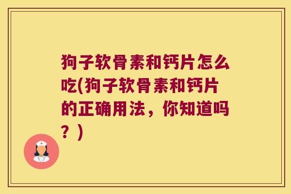 狗子软骨素和钙片怎么吃(狗子软骨素和钙片的正确用法,你知道吗?)