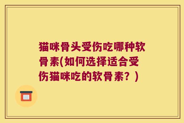 猫咪骨头受伤吃哪种软骨素(如何选择适合受伤猫咪吃的软骨素？)