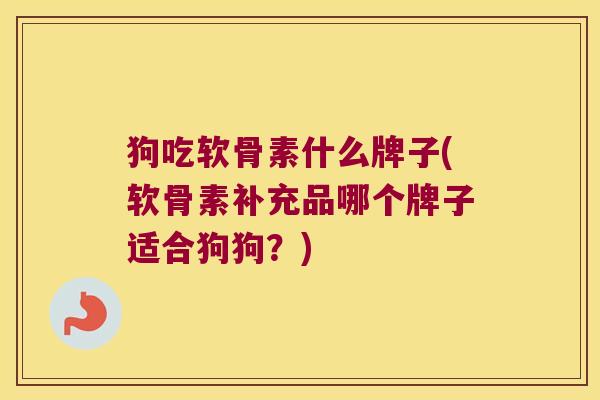 狗吃软骨素什么牌子(软骨素补充品哪个牌子适合狗狗?)