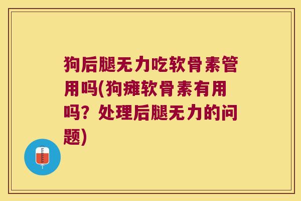 狗后腿无力吃软骨素管用吗(狗瘫软骨素有用吗?处理后腿无力的问题)