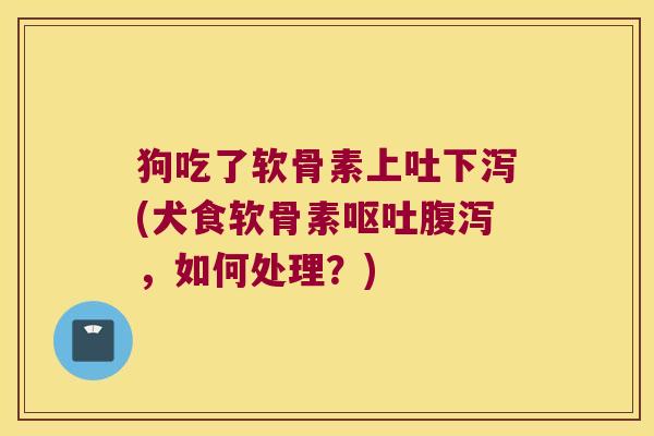 狗吃了软骨素上吐下泻(犬食软骨素呕吐腹泻,如何处理?)