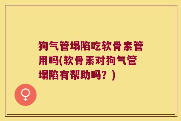 狗气管塌陷吃软骨素管用吗(软骨素对狗气管塌陷有帮助吗？)