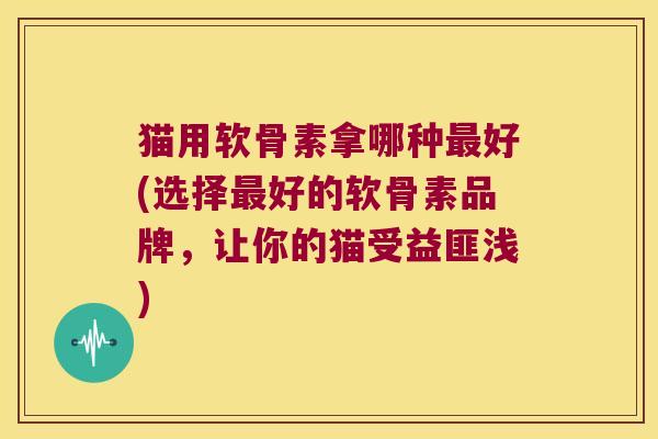 猫用软骨素拿哪种最好(选择最好的软骨素品牌,让你的猫受益匪浅)