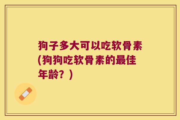 狗子多大可以吃软骨素(狗狗吃软骨素的最佳年龄?)