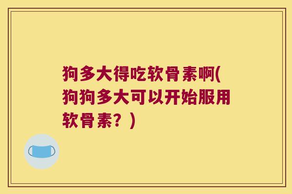 狗多大得吃软骨素啊(狗狗多大可以开始服用软骨素?)