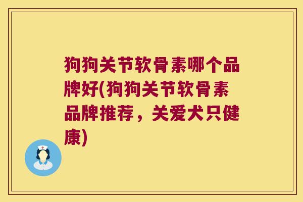 狗狗关节软骨素哪个品牌好(狗狗关节软骨素品牌推荐,关爱犬只健康)