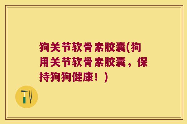 狗关节软骨素胶囊(狗用关节软骨素胶囊，保持狗狗健康！)
