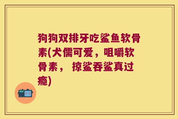 狗狗双排牙吃鲨鱼软骨素(犬儒可爱,咀嚼软骨素, 掠鲨吞鲨真过瘾)