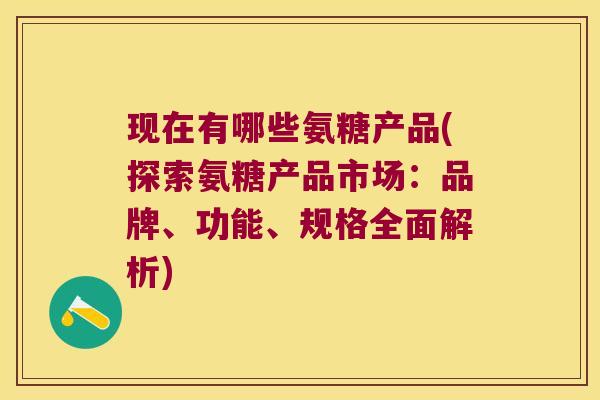 现在有哪些氨糖产品(探索氨糖产品市场:品牌、功能、规格全面解析)
