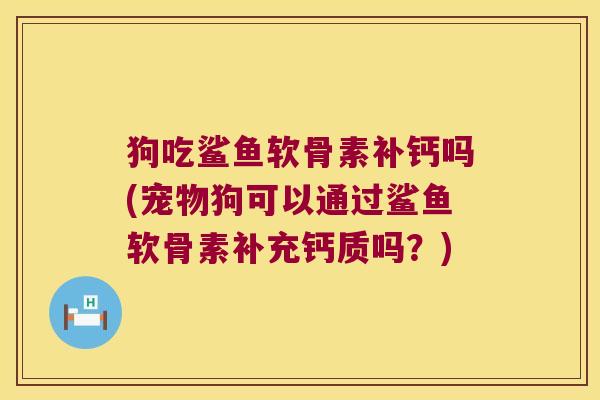 狗吃鲨鱼软骨素补钙吗(宠物狗可以通过鲨鱼软骨素补充钙质吗?)