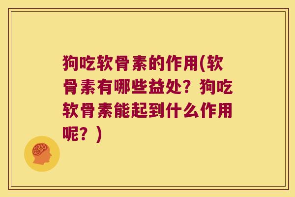 狗吃软骨素的作用(软骨素有哪些益处?狗吃软骨素能起到什么作用呢?)