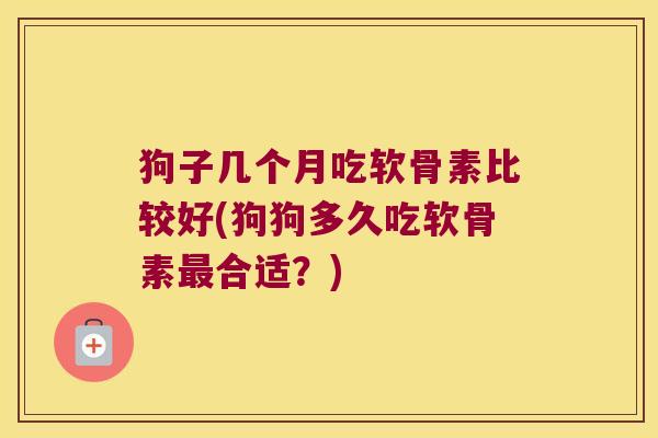 狗子几个月吃软骨素比较好(狗狗多久吃软骨素最合适?)