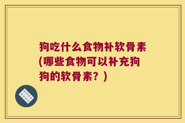 狗吃什么食物补软骨素(哪些食物可以补充狗狗的软骨素？)