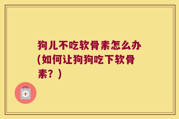 狗儿不吃软骨素怎么办(如何让狗狗吃下软骨素?)